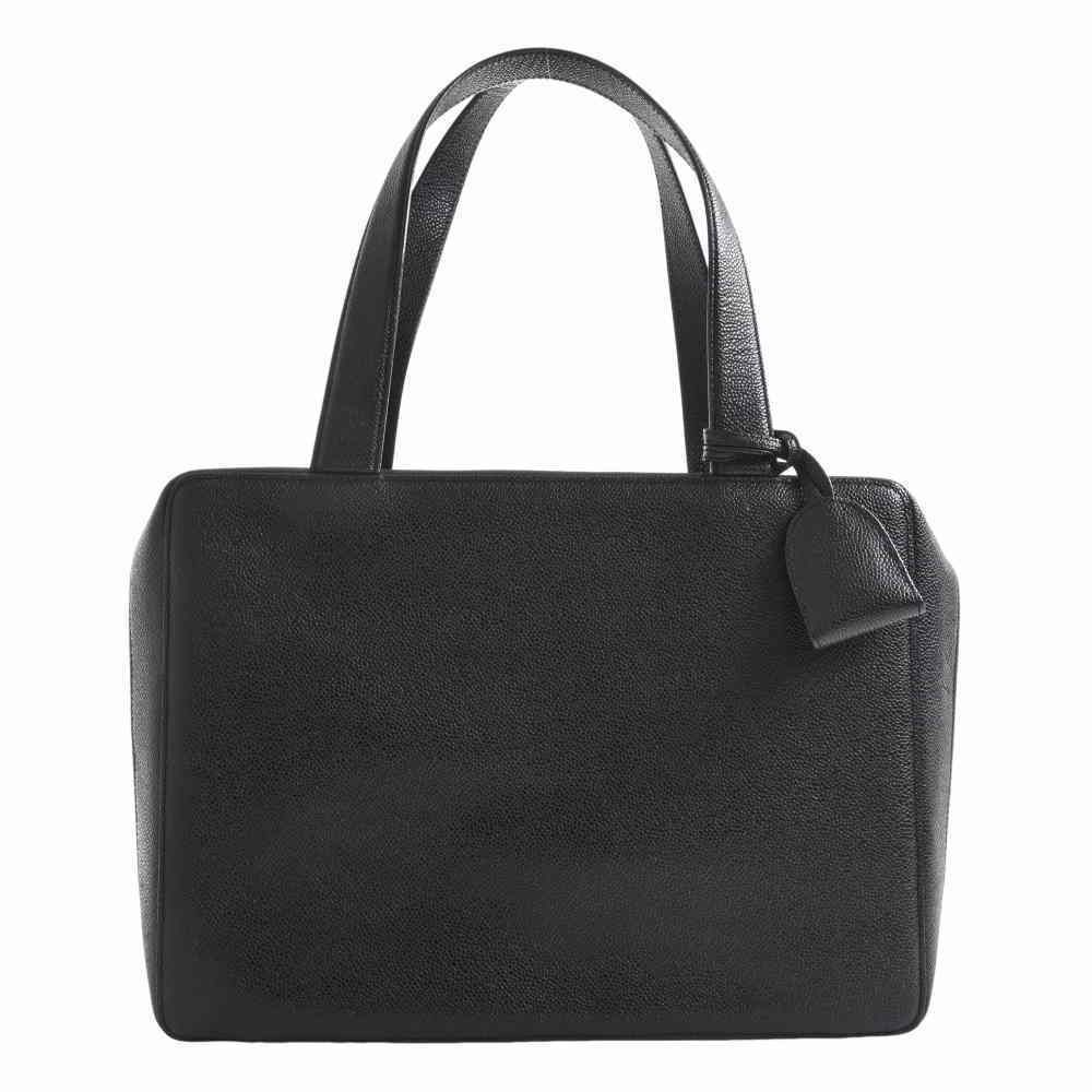 Chanel Caviar Skin Turn Lock Here Mark Business Bag Briefcase Black - Picture 2 of 8